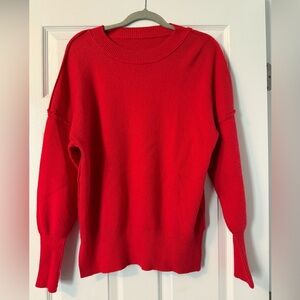 Source Unknown Red Crew Neck Sweater